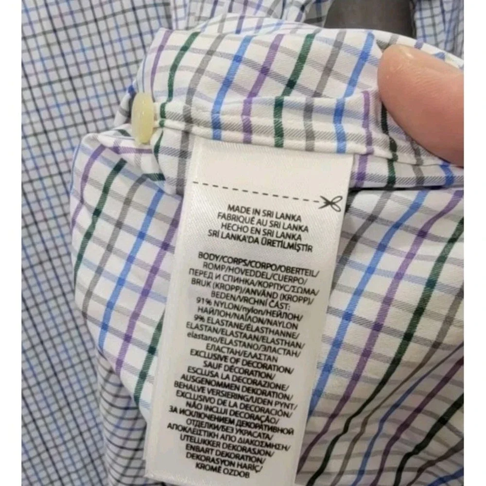 NWT Polo Ralph Lauren Performance Shirt Mens 2XB 2TG Gingham Check‎ Long-Sleeve